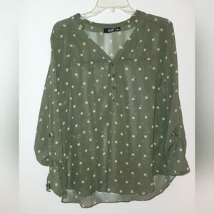 Elegant Floral Button-Up Blouse